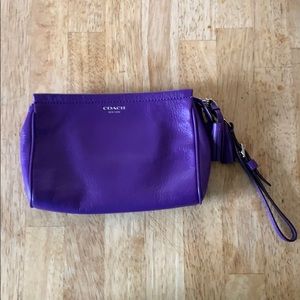 Purple Coach wristlet